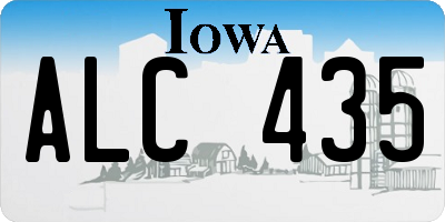 IA license plate ALC435