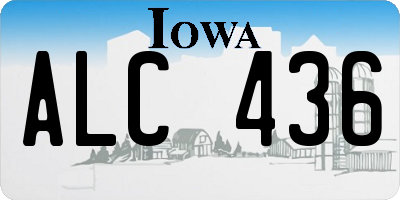 IA license plate ALC436