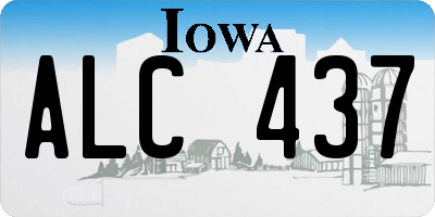 IA license plate ALC437