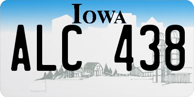 IA license plate ALC438