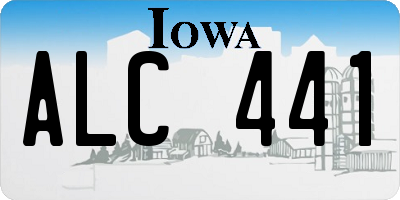 IA license plate ALC441