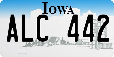 IA license plate ALC442