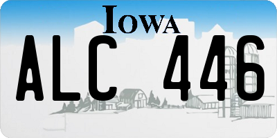 IA license plate ALC446