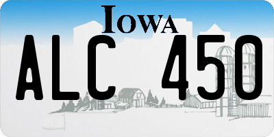 IA license plate ALC450