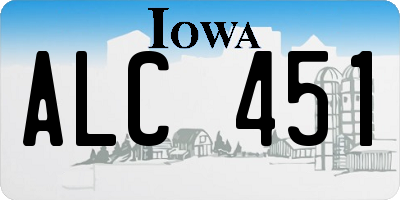 IA license plate ALC451