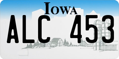 IA license plate ALC453