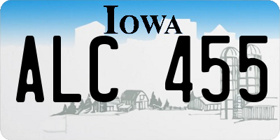 IA license plate ALC455