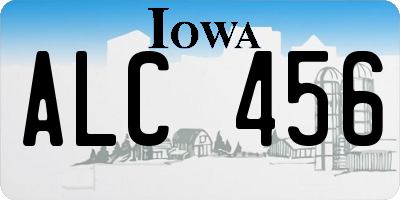 IA license plate ALC456