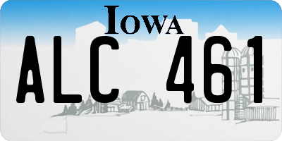 IA license plate ALC461