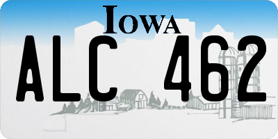 IA license plate ALC462