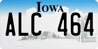 IA license plate ALC464