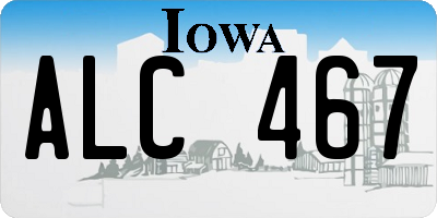 IA license plate ALC467