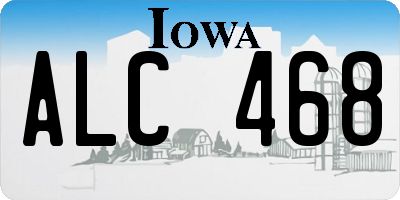 IA license plate ALC468