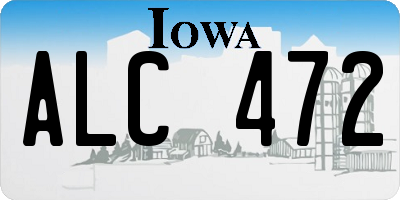 IA license plate ALC472