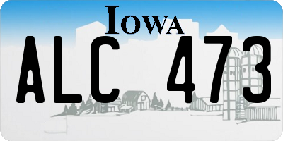 IA license plate ALC473