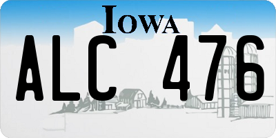 IA license plate ALC476