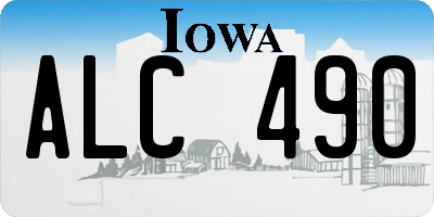 IA license plate ALC490