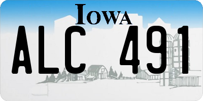 IA license plate ALC491