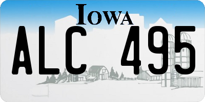IA license plate ALC495