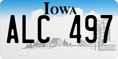 IA license plate ALC497