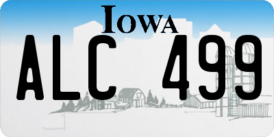 IA license plate ALC499
