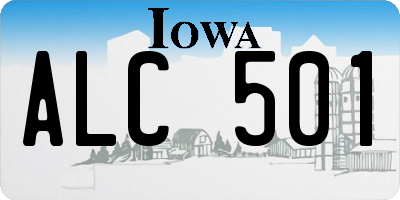 IA license plate ALC501