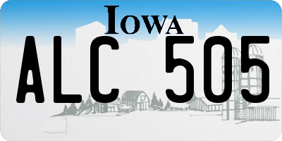 IA license plate ALC505