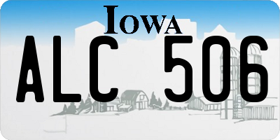 IA license plate ALC506