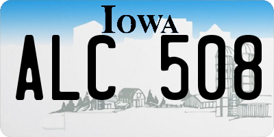IA license plate ALC508