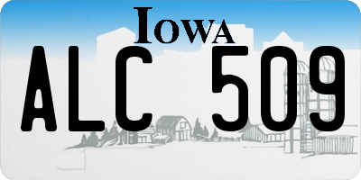 IA license plate ALC509