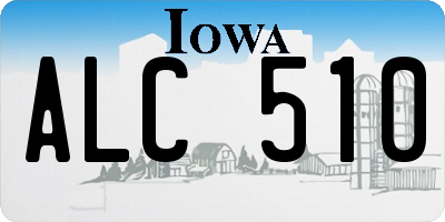 IA license plate ALC510