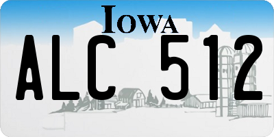 IA license plate ALC512