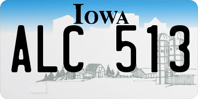 IA license plate ALC513