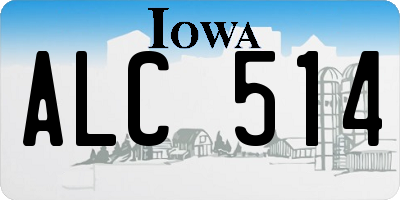 IA license plate ALC514