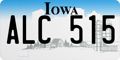 IA license plate ALC515