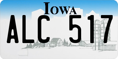 IA license plate ALC517