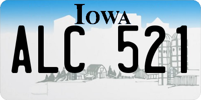 IA license plate ALC521