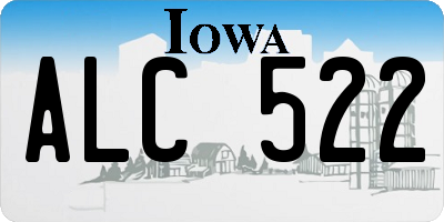 IA license plate ALC522
