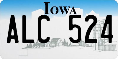 IA license plate ALC524