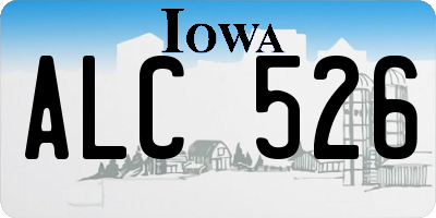 IA license plate ALC526