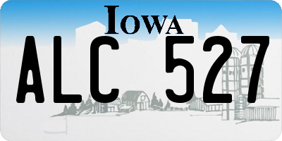 IA license plate ALC527