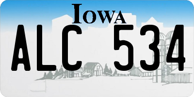IA license plate ALC534