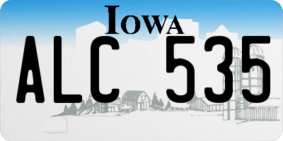 IA license plate ALC535