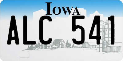 IA license plate ALC541