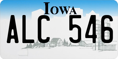 IA license plate ALC546