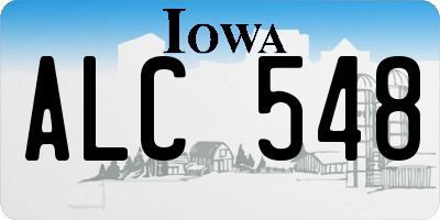IA license plate ALC548