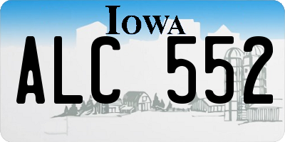 IA license plate ALC552