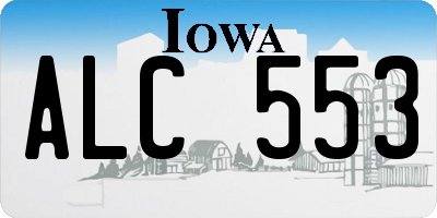 IA license plate ALC553