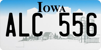 IA license plate ALC556