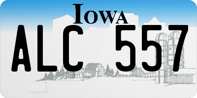 IA license plate ALC557